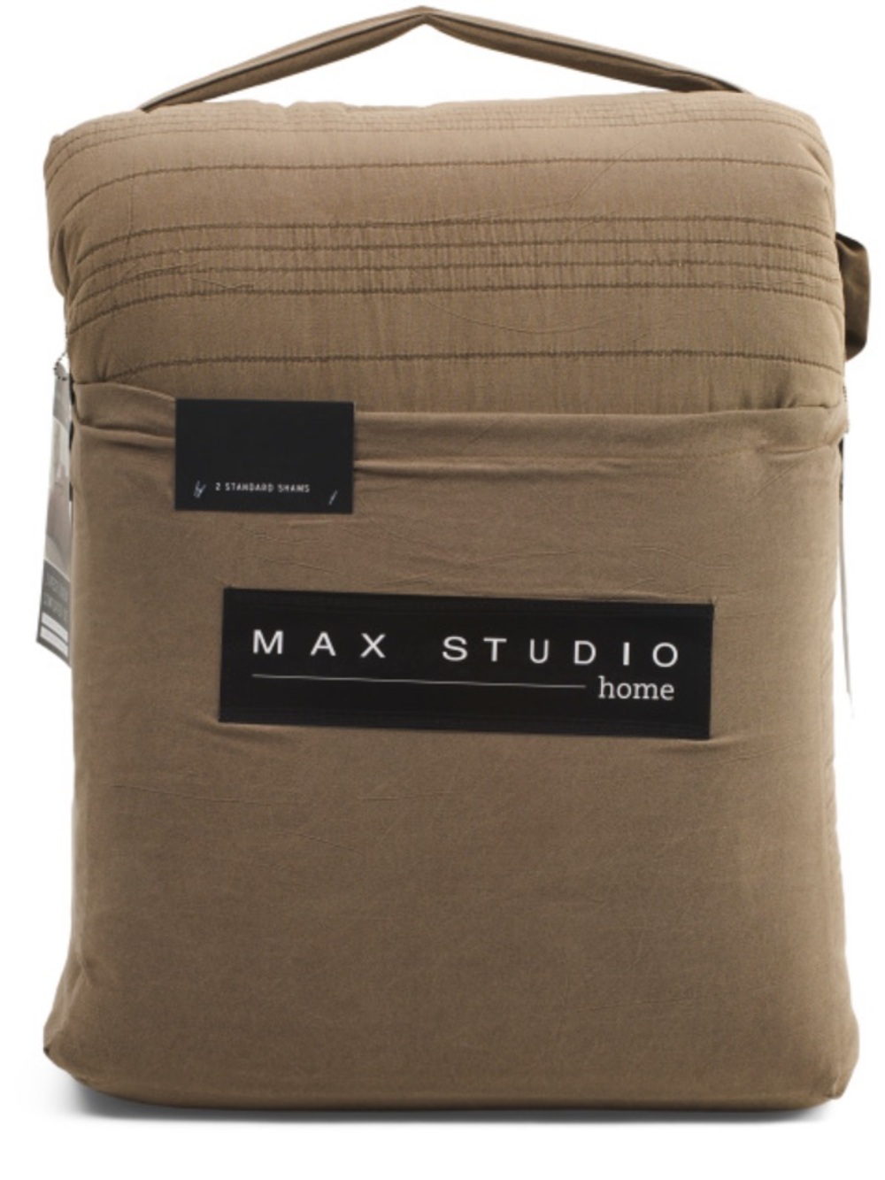 Max Studio Home Quilted Cotton Bedding Set - Tan
